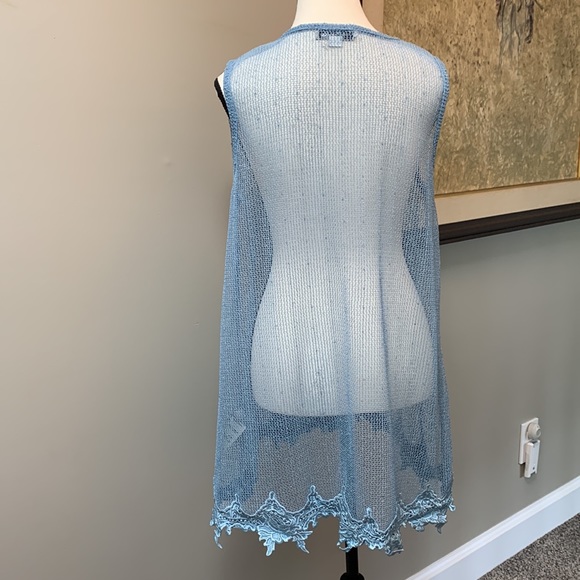 SIMPLY NOELLE mesh embroidery sequins beach cover tunic - Picture 5 of 8